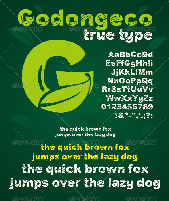 Godongeco True Type - Decorative Fonts
