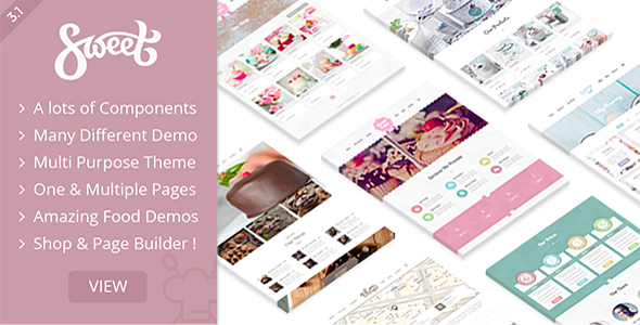 Sweet Cake - WP Theme For Bakery Yogurt Chocolate & Coffee Shop