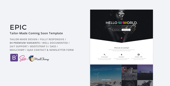 EPIC - Tailor-Made Coming Soon Template