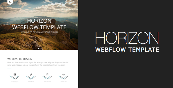 Horizon One Page and Multipage Webflow Template