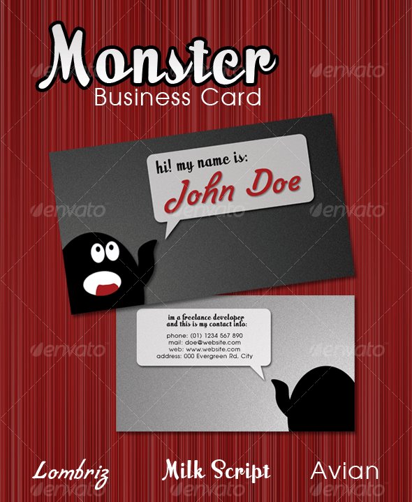 Monster Business Card Monster Business Card