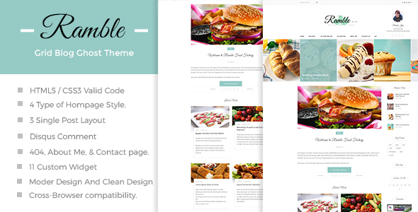 Ramble-Grid - A Responsive Ghost Blog Theme