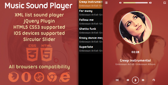 Music Player XML List jQuery Plugin