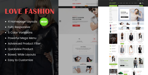 Love Fashion - Responsive Multipurpose OpenCart Theme