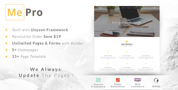 MePro - Creative Multipurpose WordPress theme