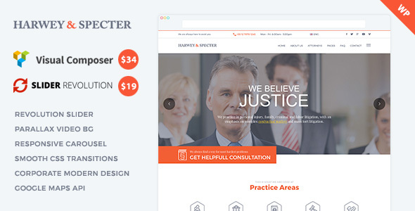 Harvey & Specter | Law Firm WP Theme