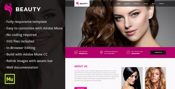 Beauty - Responsive Hair and Beauty Salon Template