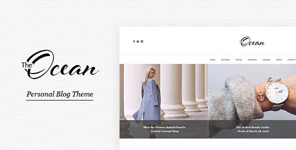 Ocean - Personal Blog Template for Travelers and Dreamers