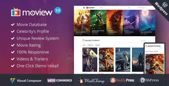 Moview - Responsive Film/Video DB & Review Theme