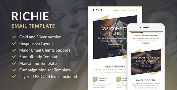 Richie Email Template + StampReady Builder Demo