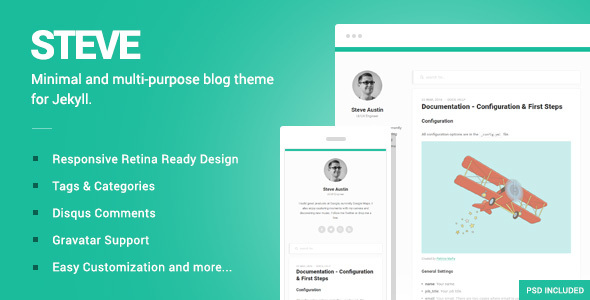 Steve - A minimal blog theme for Jekyll