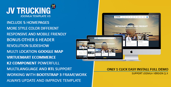 Trucking - Transportation & Logistics Joomla Template