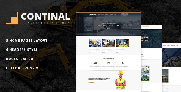 Continal - Construction Business HTML5 Template