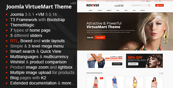 Reviver - Responsive Multipurpose VirtueMart Theme