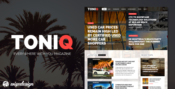 Toniq - Magazine WordPress Theme