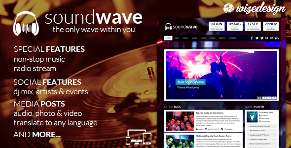 SoundWave - The Music Vibe WordPress Theme