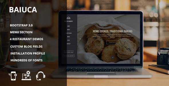 Baiuca - Drupal 7 restaurant template