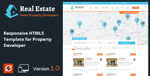 Real Estate - Responsive HTML5 Template for Property Developers