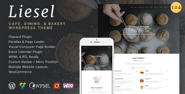 Liesel - Cafe, Dining and Bakery WordPress Theme