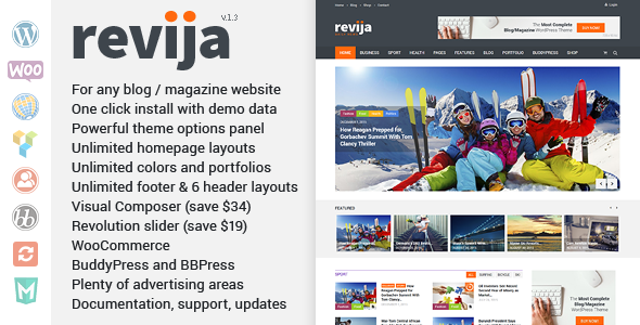 Revija - Blog/Magazine WordPress Theme