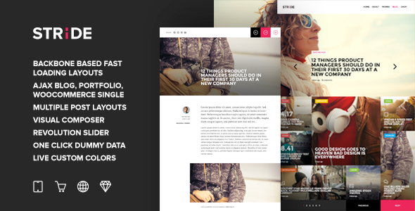 Stride - BackBone QuickLoad Grid Magazine Theme