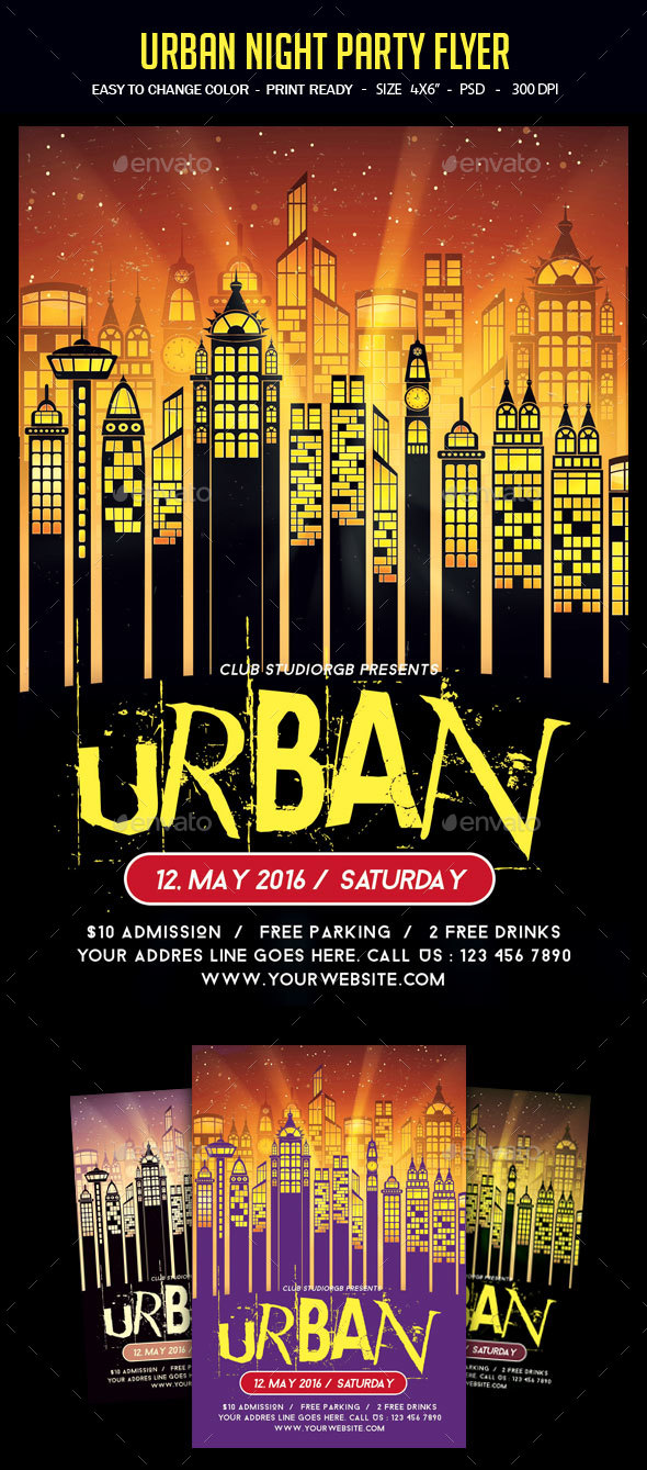 Urban Night Party Flyer