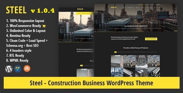 STEEL - Construction Business WordPress Theme