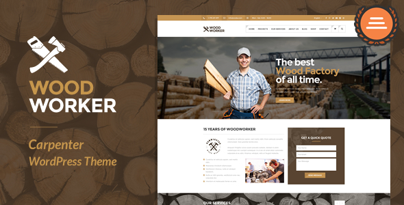 WoodWorker - Carpentry WordPress Theme