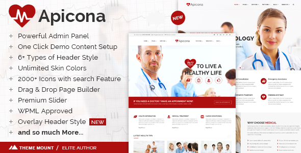 Apicona - Health & Medical WordPress Theme