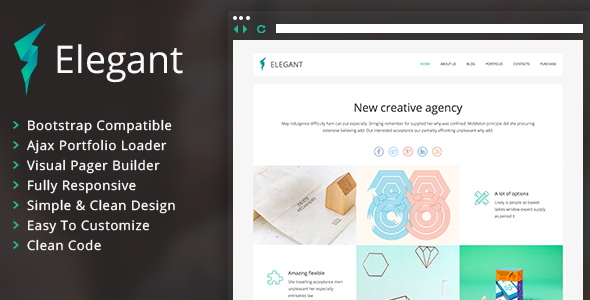 Elegant - Clean Portfolio WordPress Theme