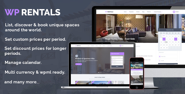 23 - WP Rentals - Booking Accommodation WordPress Theme