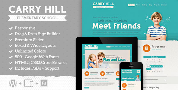 Carry Hill School - Responsive Wordpress Theme