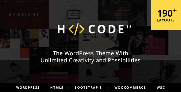 H-Code Responsive & Multipurpose WordPress Theme