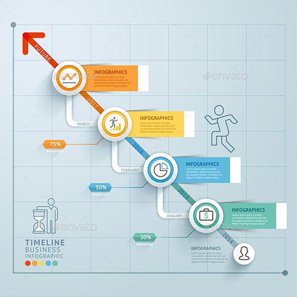 Business Timeline Infographics Template.
