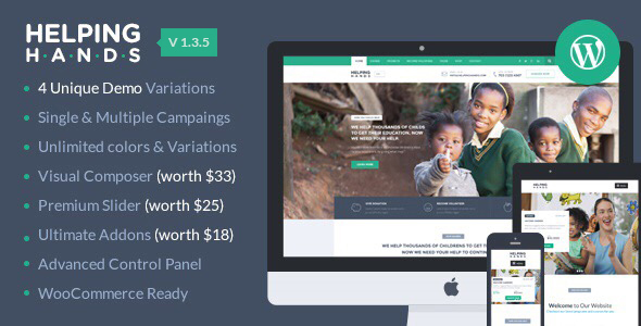 HelpingHands - Charity/Fundraising WordPress Theme