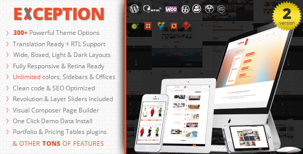 EXCEPTION Responsive Multi-Purpose WordPress Theme