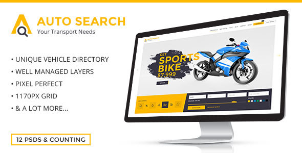 Auto Search - Modern PSD Template for Car and Auto Dealers