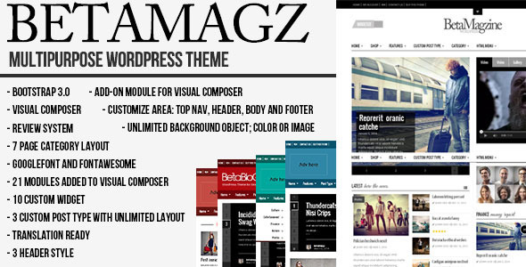 Betamagz - Multipurpose Theme For WP Magazine