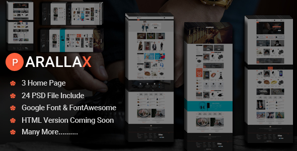 Prallax-Multipurpose eCommerce PSD Template