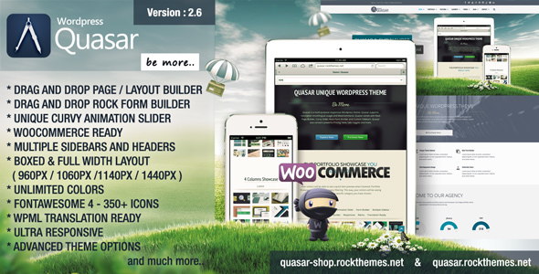 Quasar - Wordpress Theme with Animation Builder