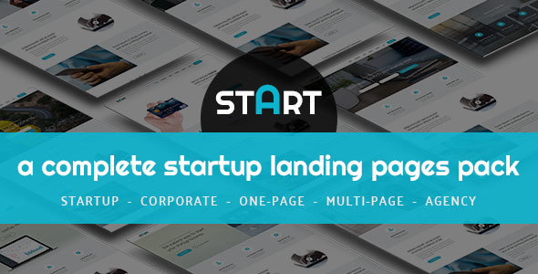 START - A Complete Startup Landing Pages Pack