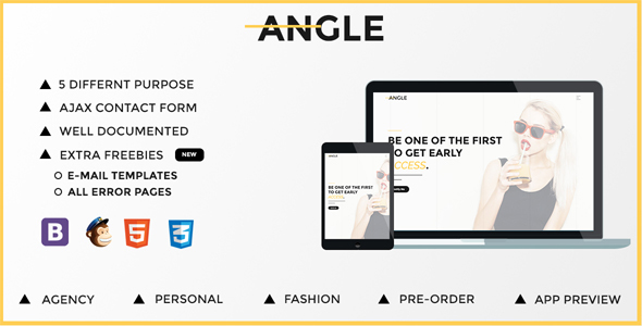 Angle | Responsive Coming Soon Template