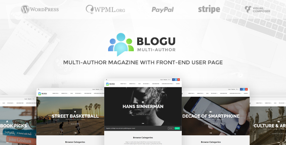 BlogU Multi-Author Magazine with Front-end User Page