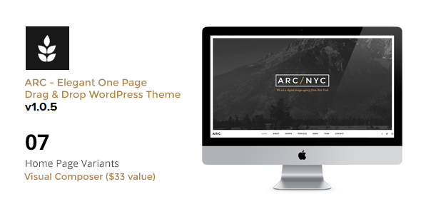 ARC - Elegant Creative One Page WordPress Theme