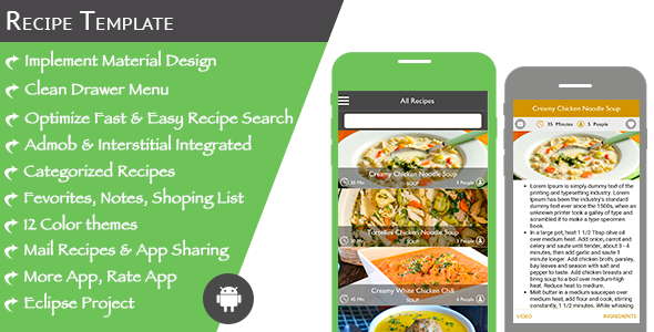 Multi Purpose Recipe Template for Android