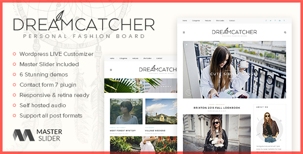 Dreamcatcher - Personal WordPress Blog Theme