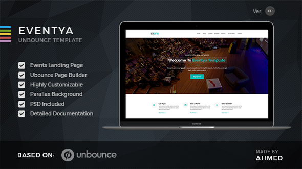 Eventya - Unbounce Landing Page