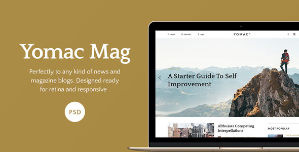 Yomac -- Magazine and Blog PSD Template