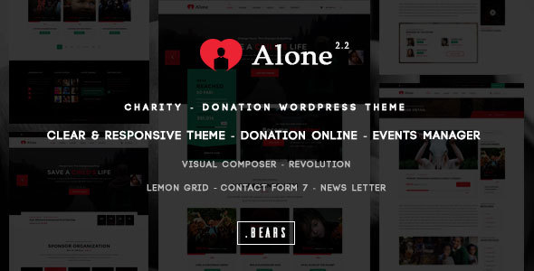 Alone - Charity Multipurpose Non-profit WordPress Theme