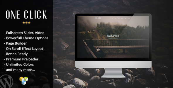 One Click - Parallax One Page Wordpress Theme